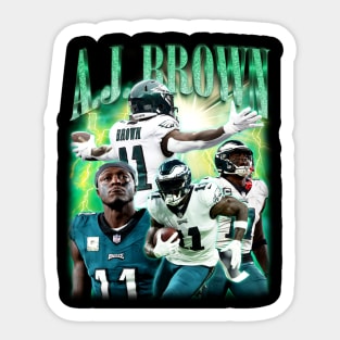 VINTAGE A.J. BROWN FOOTBALL Sticker